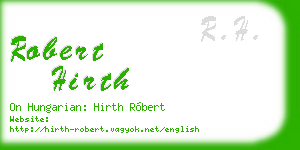 robert hirth business card
