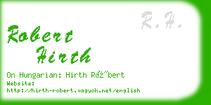 robert hirth business card